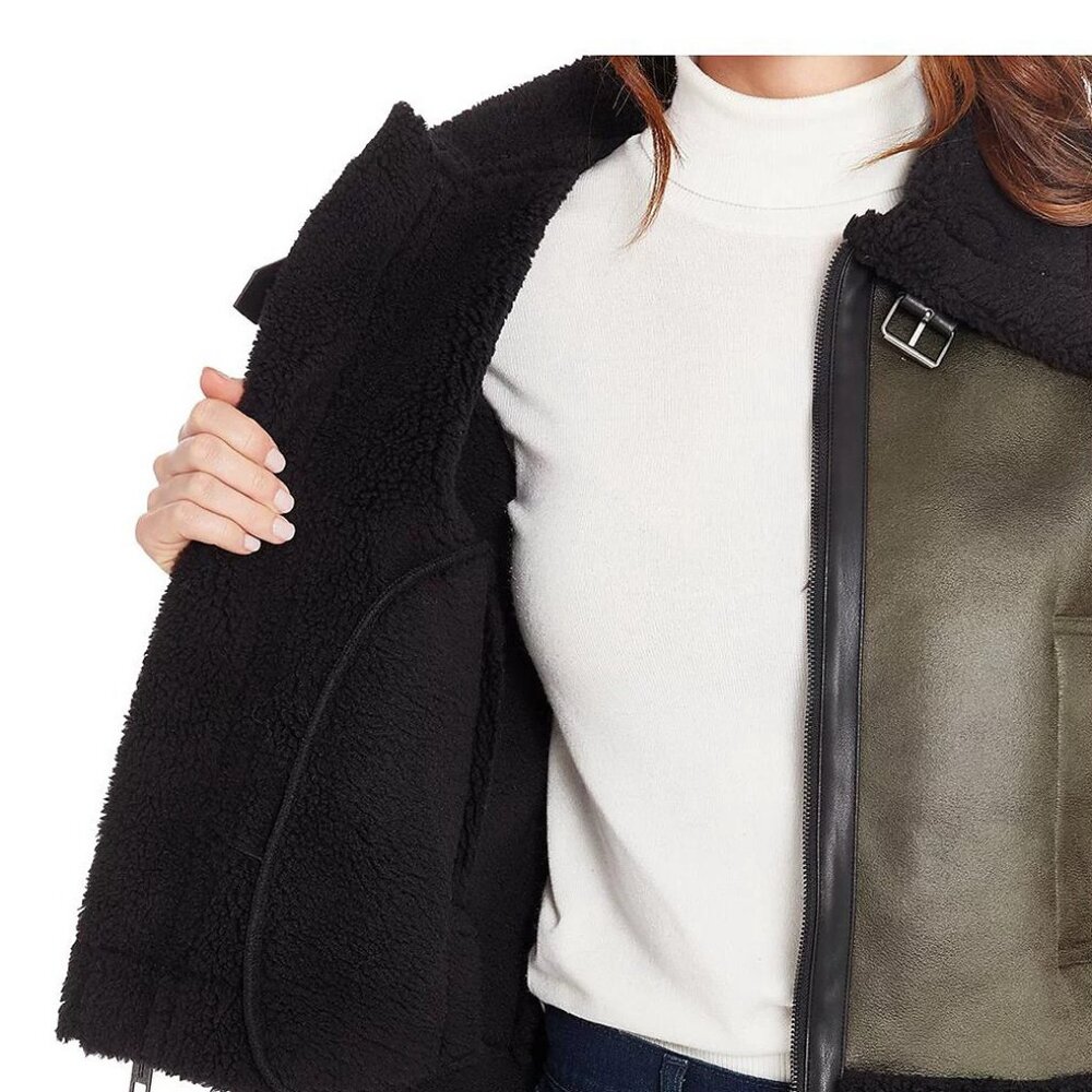 Frye Shearling Aviator Jacket S - image 7